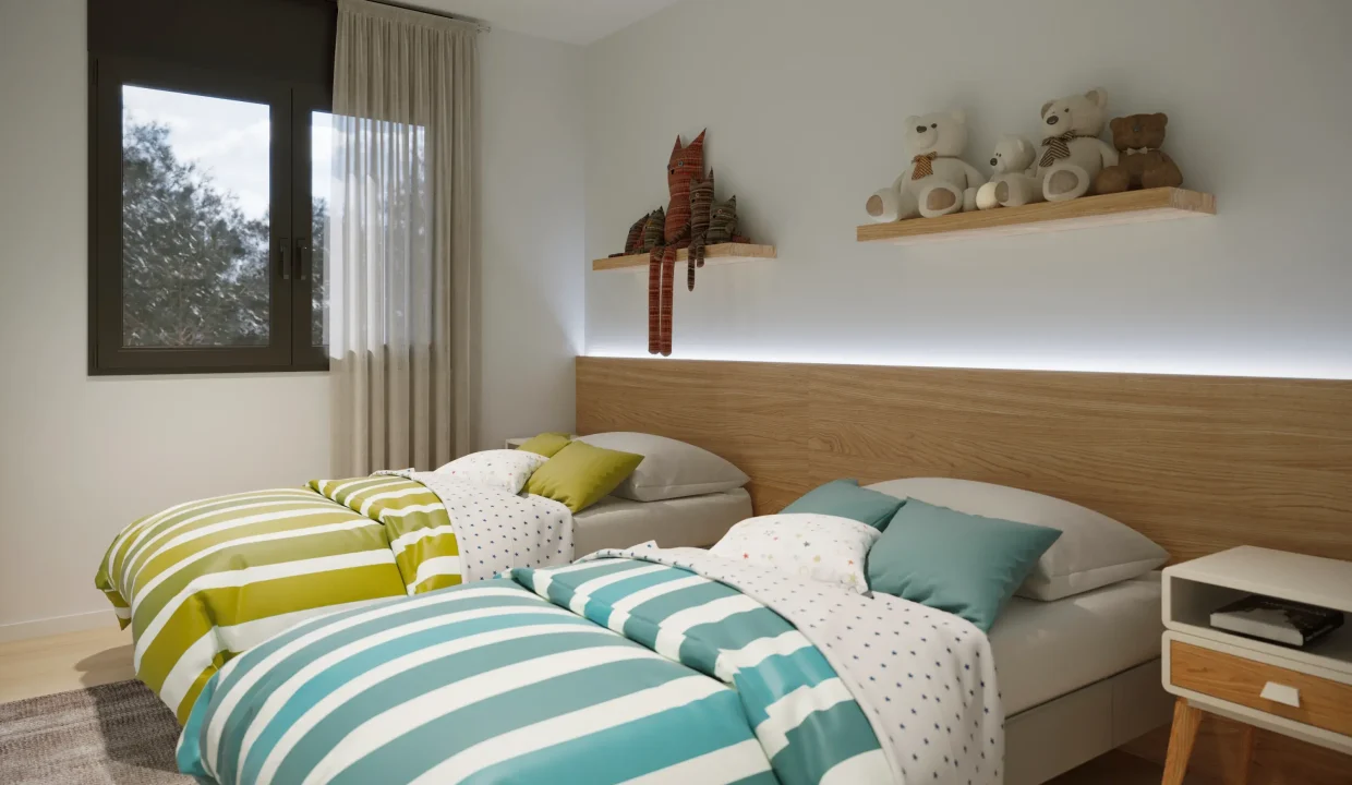 Dormitorio doble en casa de Promoción Viviendas Tarragona 2