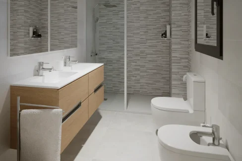 Baño elegante en casa de Promoción Viviendas Tarragona 2