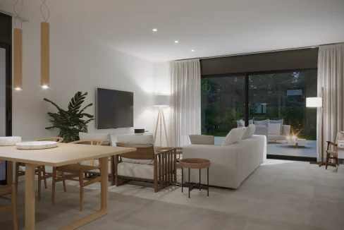 Salón moderno en casa de Promoción Viviendas Tarragona 2